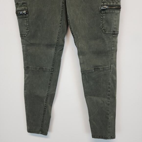 Mossimo High Rise Cargo Jeggings Size 28" Green Utility Military Gorp Indie - Picture 4 of 9